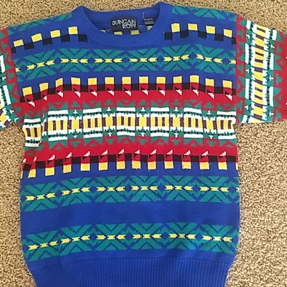 Duncan row size large acrylic sweater